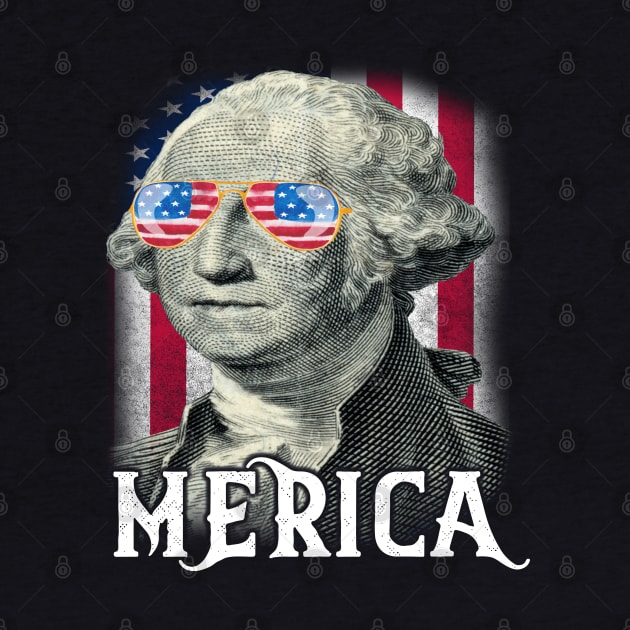 George Washington 4th of July Merica Gift by BeHappy12